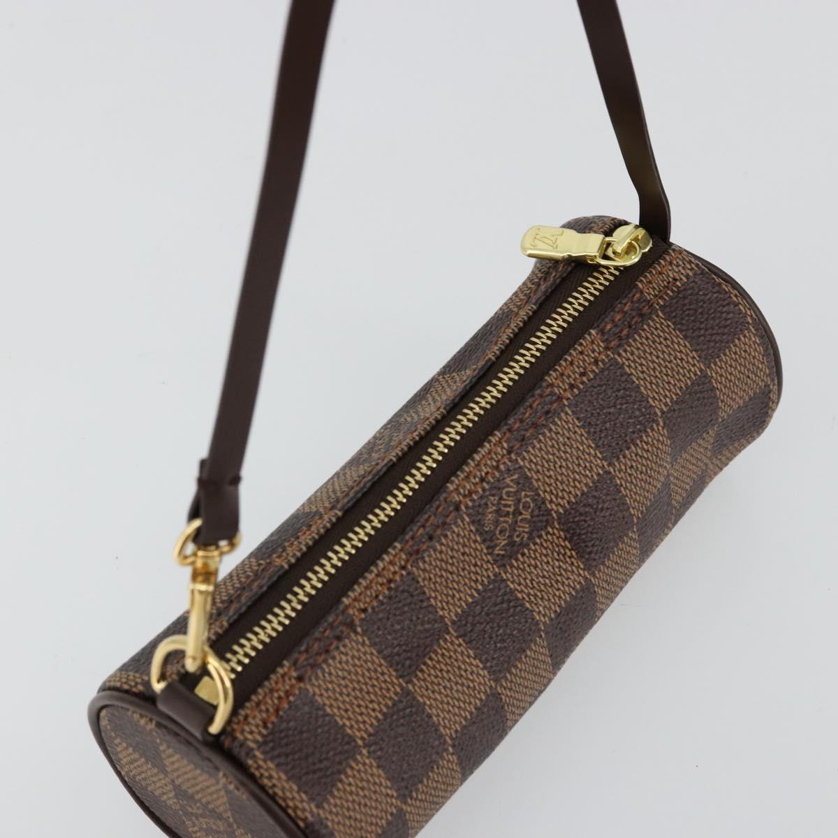 LOUIS VUITTON Damier Ebene Papillon Pouch LV Auth 179588
