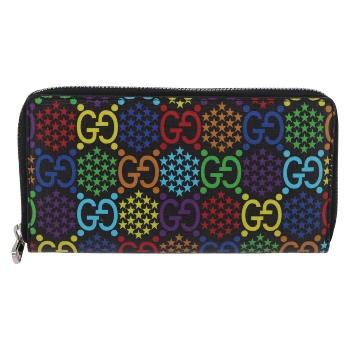 GUCCI GG Psychedelic Long Wallet Multicolor 601079 Auth 179591V