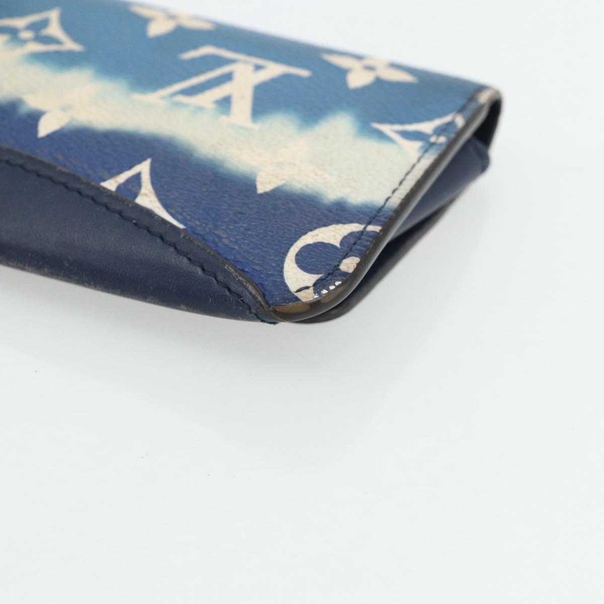 LOUIS VUITTON Monogram Escal Etui Lunette Woody Case Blue GI0474 Auth 179593