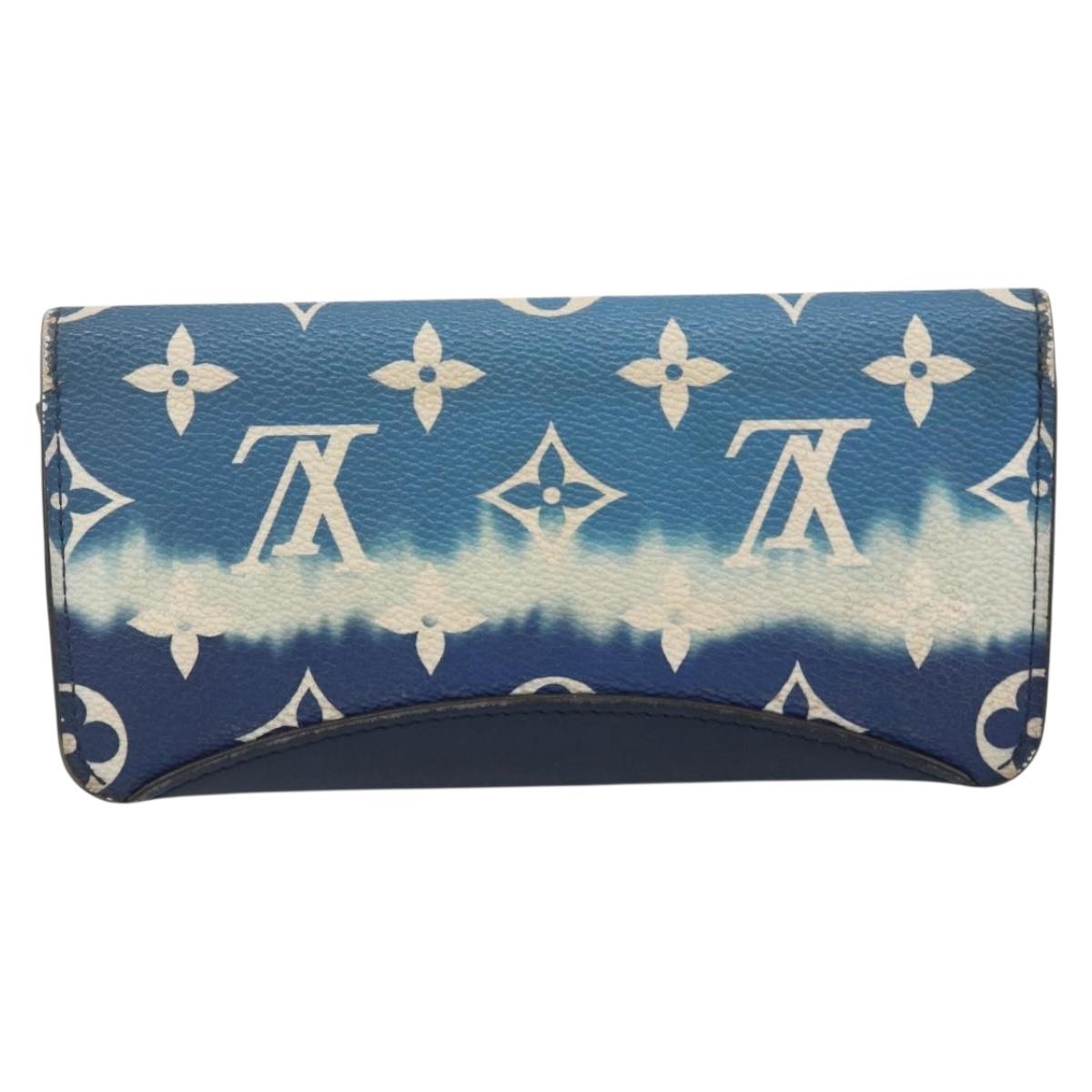 LOUIS VUITTON Monogram Escal Etui Lunette Woody Case Blue GI0474 Auth 179593