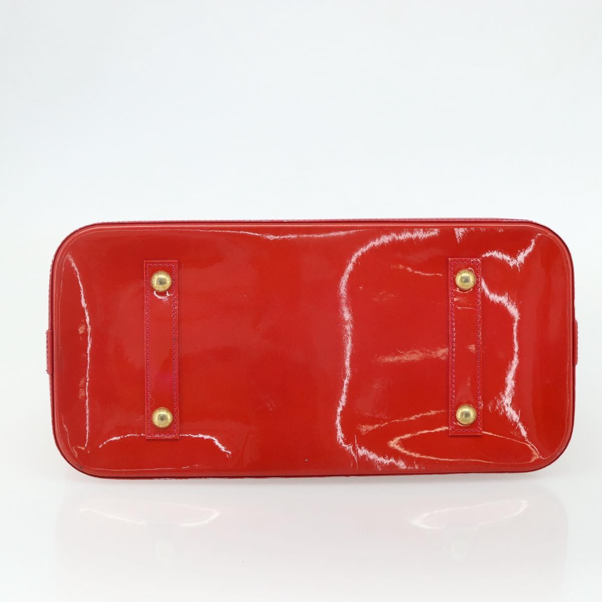 LOUIS VUITTON Monogram Vernis Alma GM Hand Bag Rose Pop M93625 LV Auth 179598