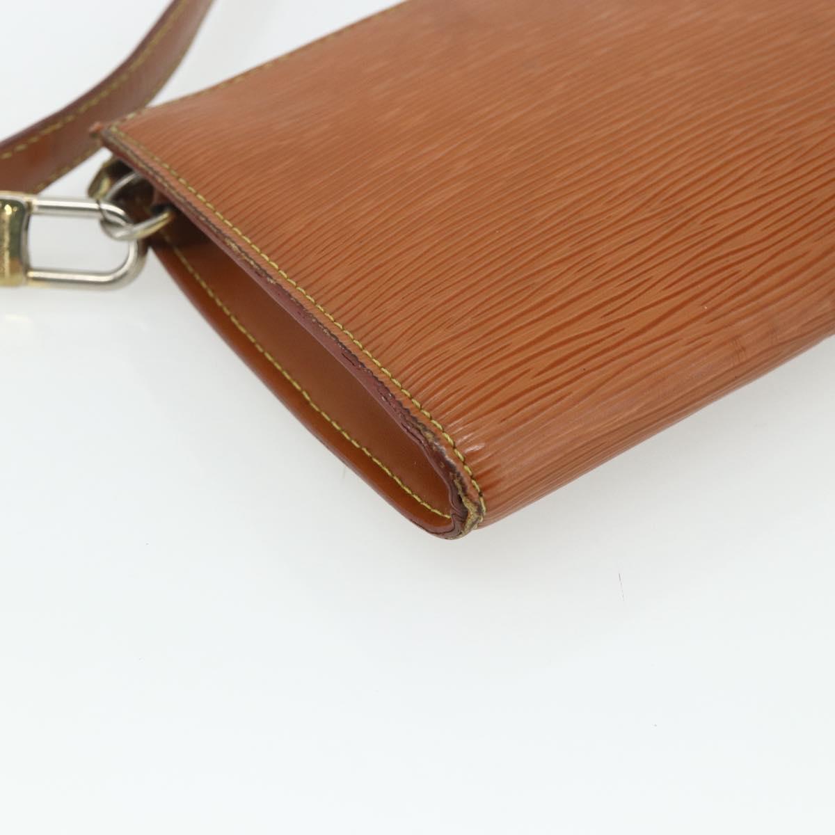LOUIS VUITTON Epi Pochette Accessoires Pouch Brown M52953 LV Auth 179623