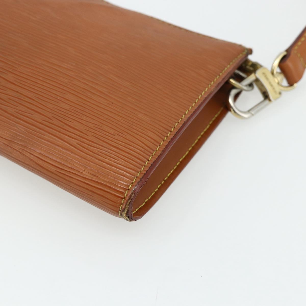 LOUIS VUITTON Epi Pochette Accessoires Pouch Brown M52953 LV Auth 179623