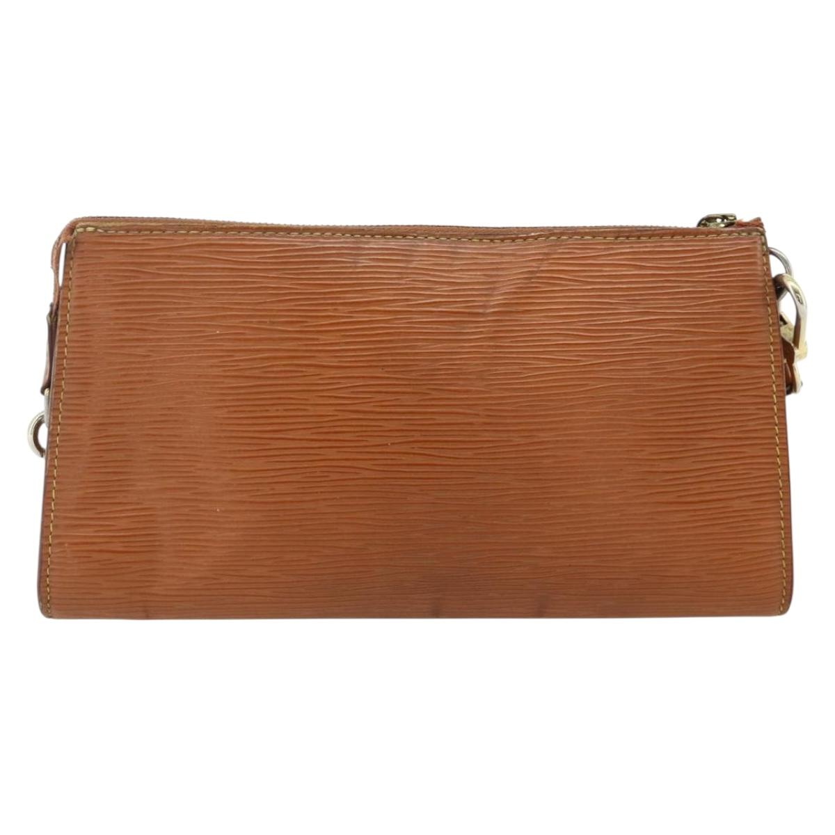 LOUIS VUITTON Epi Pochette Accessoires Pouch Brown M52953 LV Auth 179623
