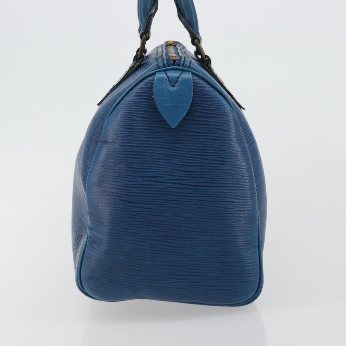 LOUIS VUITTON Epi Speedy 25 Hand Bag Toledo Blue M43015 LV Auth 179635