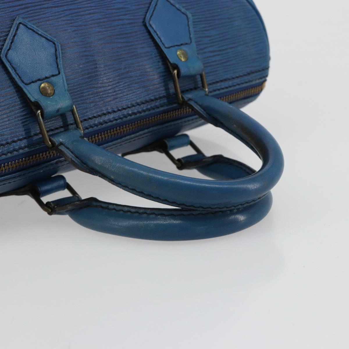 LOUIS VUITTON Epi Speedy 25 Hand Bag Toledo Blue M43015 LV Auth 179635