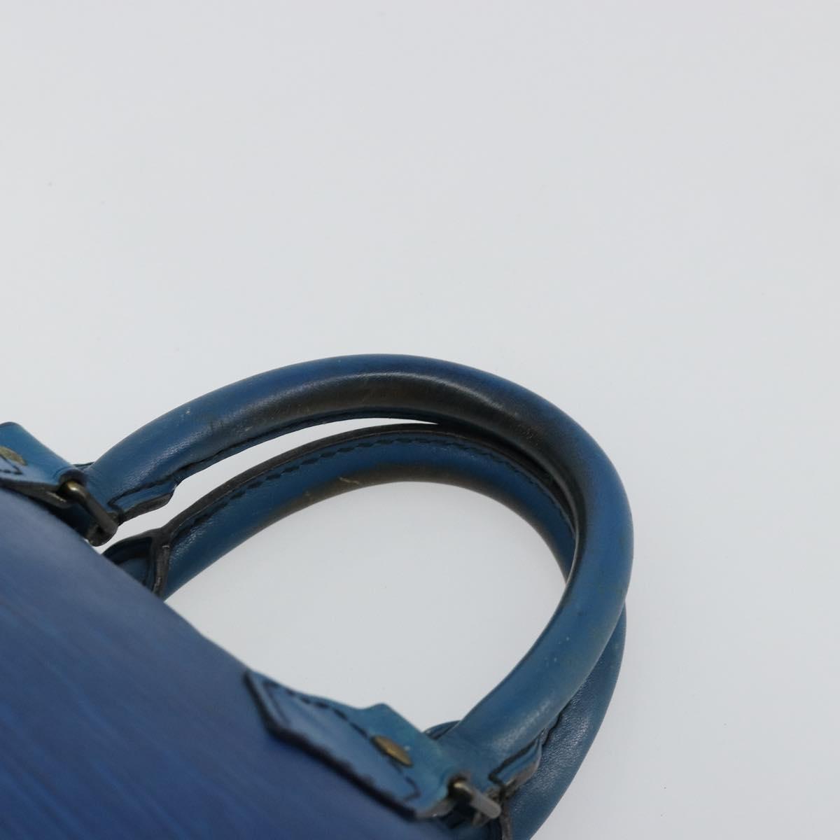 LOUIS VUITTON Epi Speedy 25 Hand Bag Toledo Blue M43015 LV Auth 179635