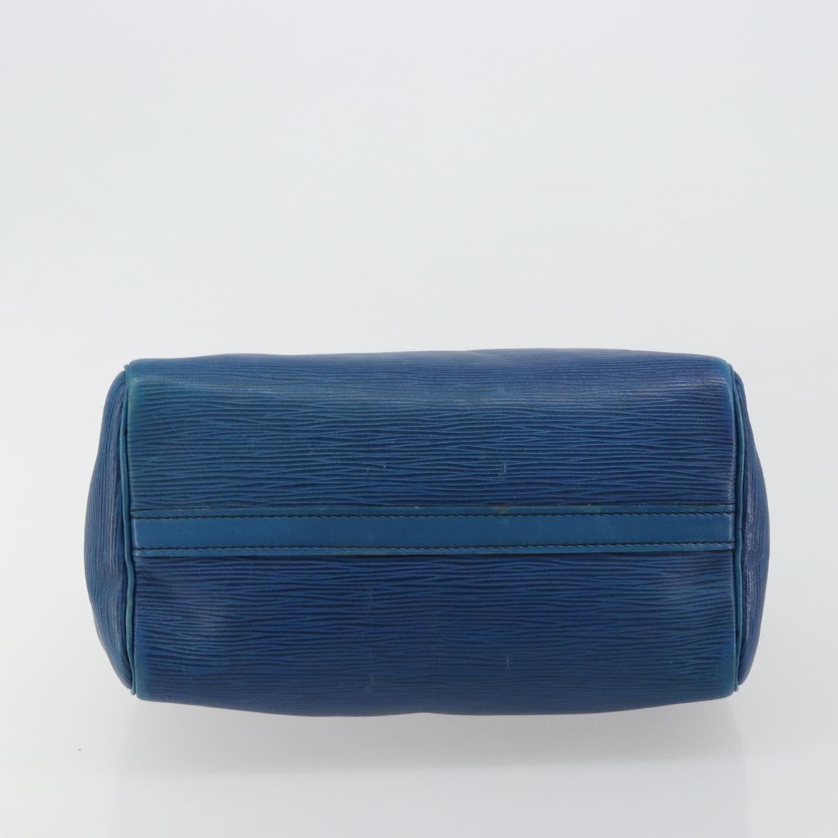 LOUIS VUITTON Epi Speedy 25 Hand Bag Toledo Blue M43015 LV Auth 179635