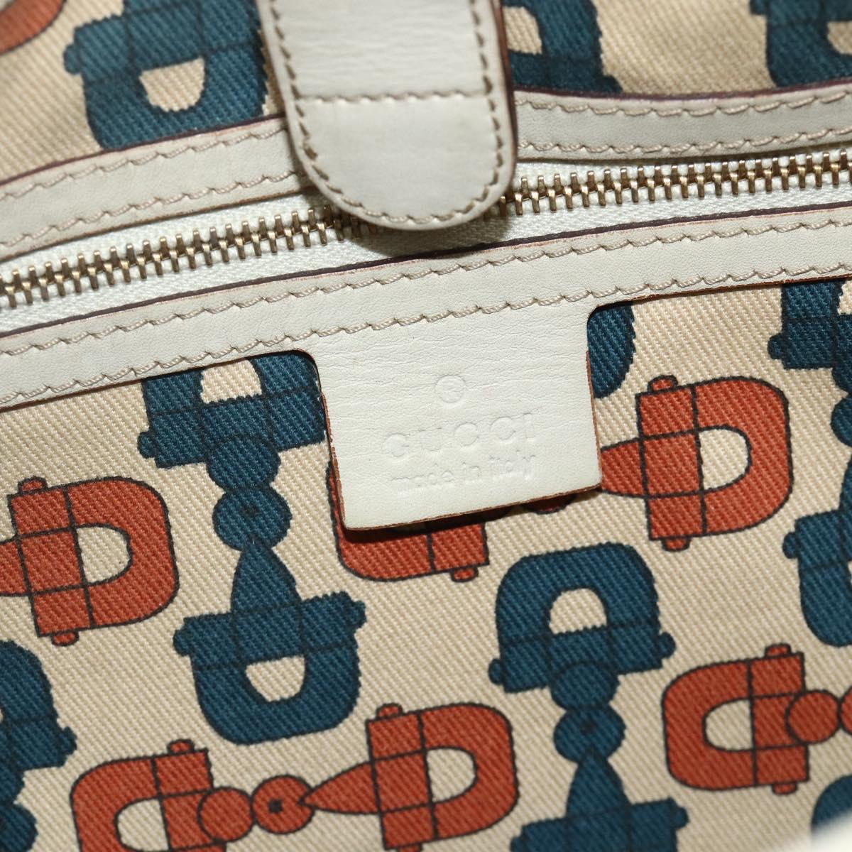 GUCCI GG Canvas Guccissima Shoulder Bag Leather Ivory Gold 145781 Auth 179647