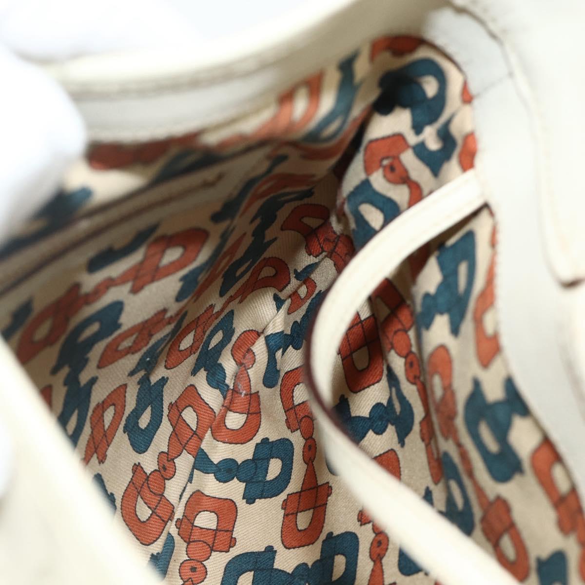 GUCCI GG Canvas Guccissima Shoulder Bag Leather Ivory Gold 145781 Auth 179647