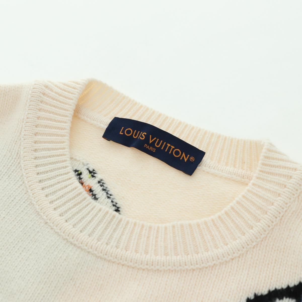 LOUIS VUITTON Knit Sweater Wool Multicolor LV Auth 179650M