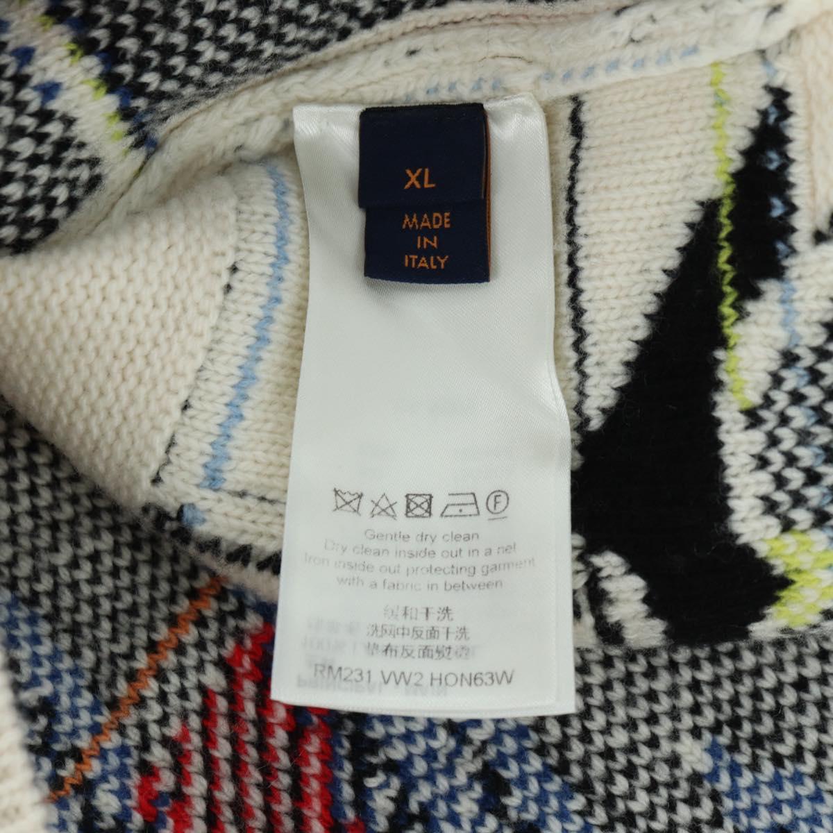 LOUIS VUITTON Knit Sweater Wool Multicolor LV Auth 179650M