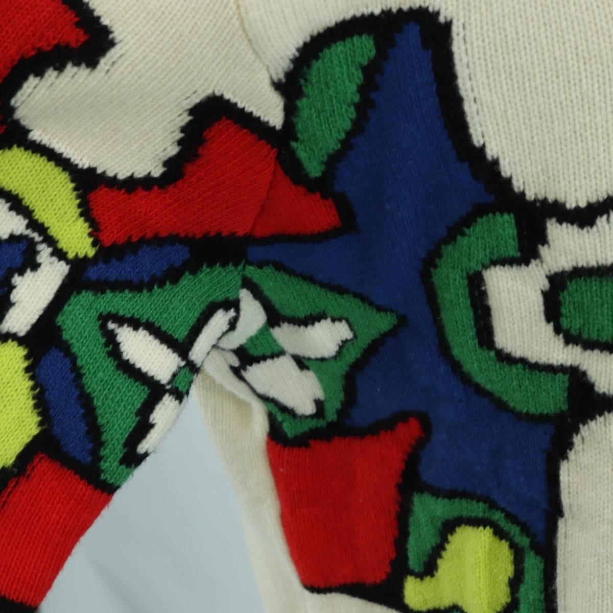 LOUIS VUITTON Knit Sweater Wool Multicolor LV Auth 179650M