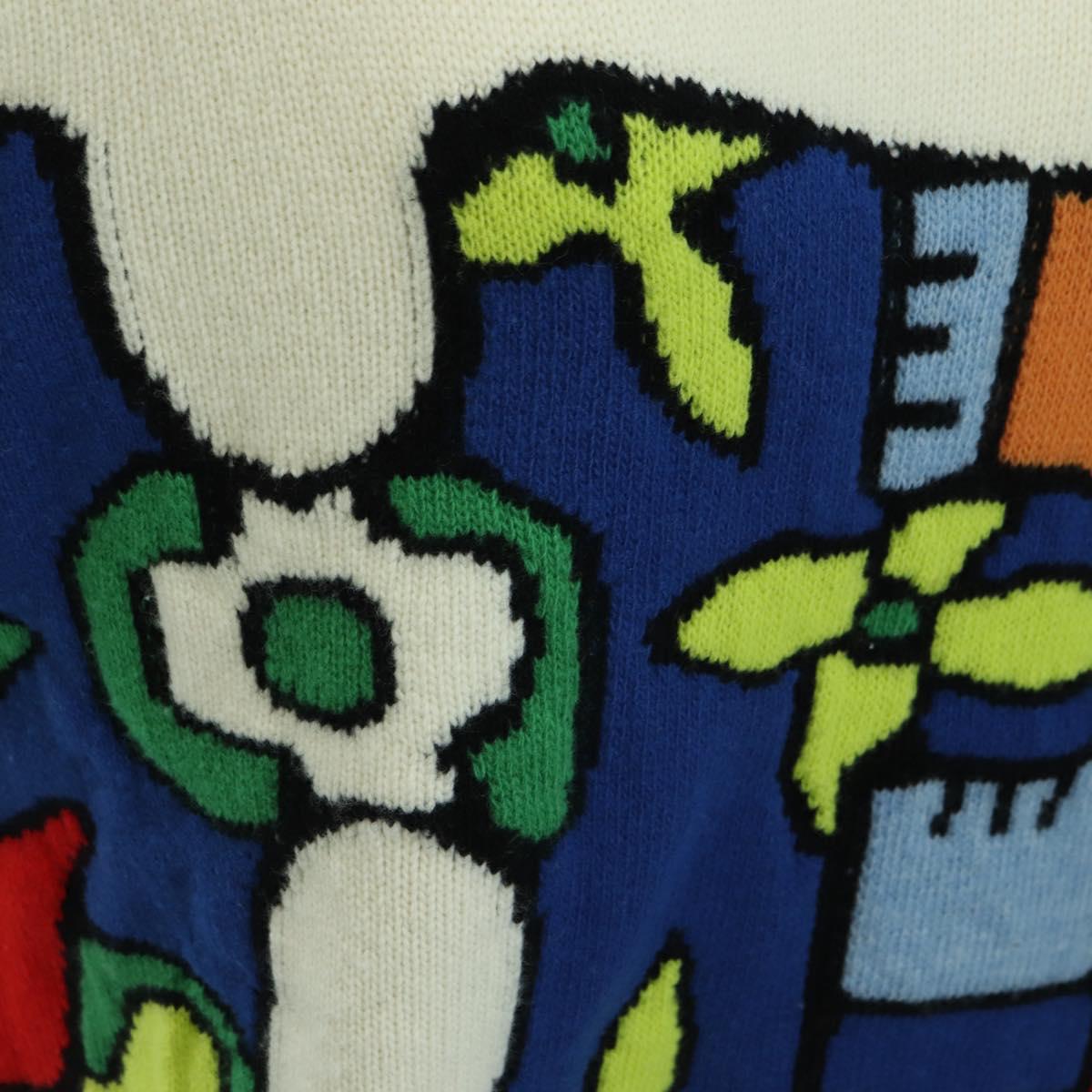 LOUIS VUITTON Knit Sweater Wool Multicolor LV Auth 179650M