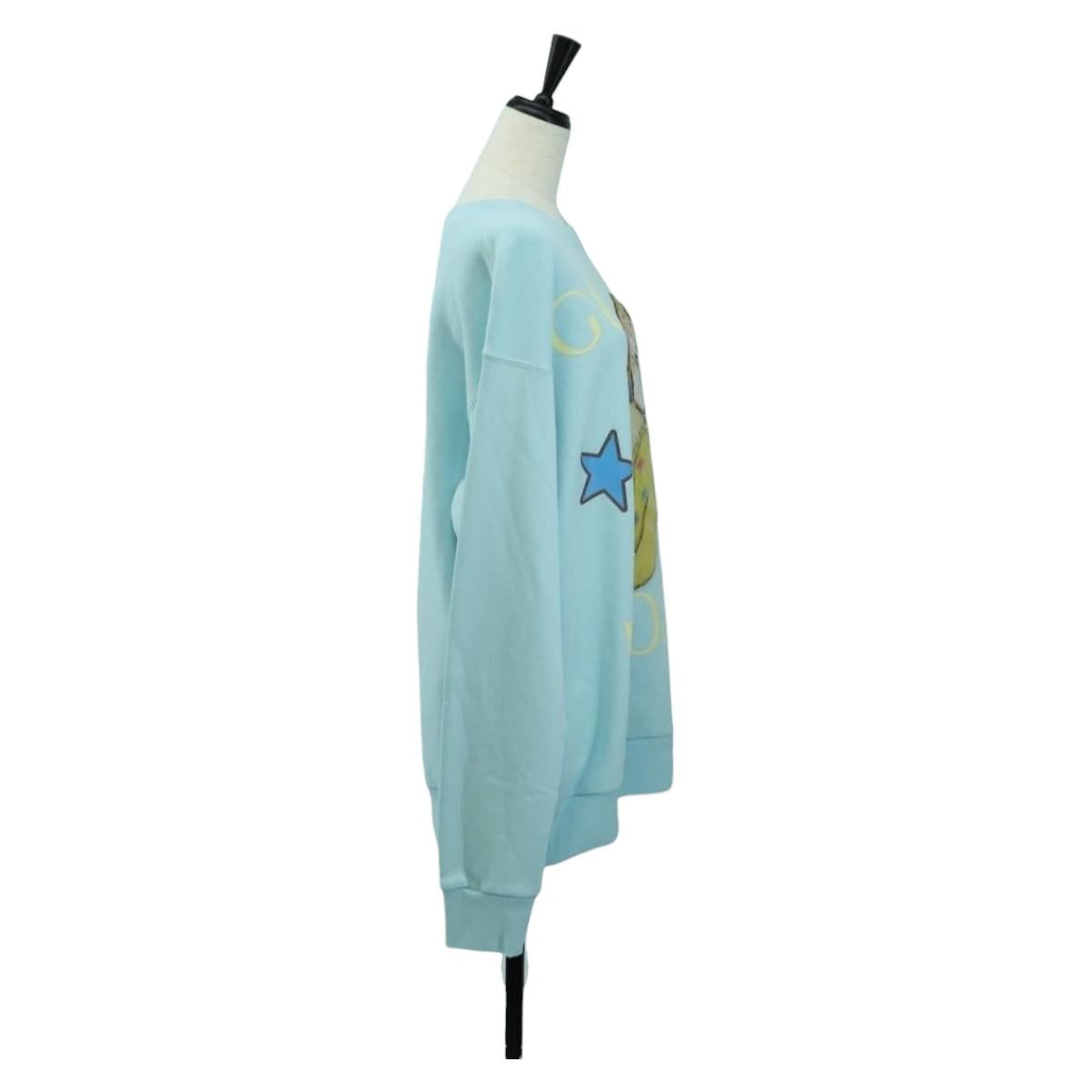 GUCCI Bananya Collaboration Trainer Cotton Light Blue Auth 179651M