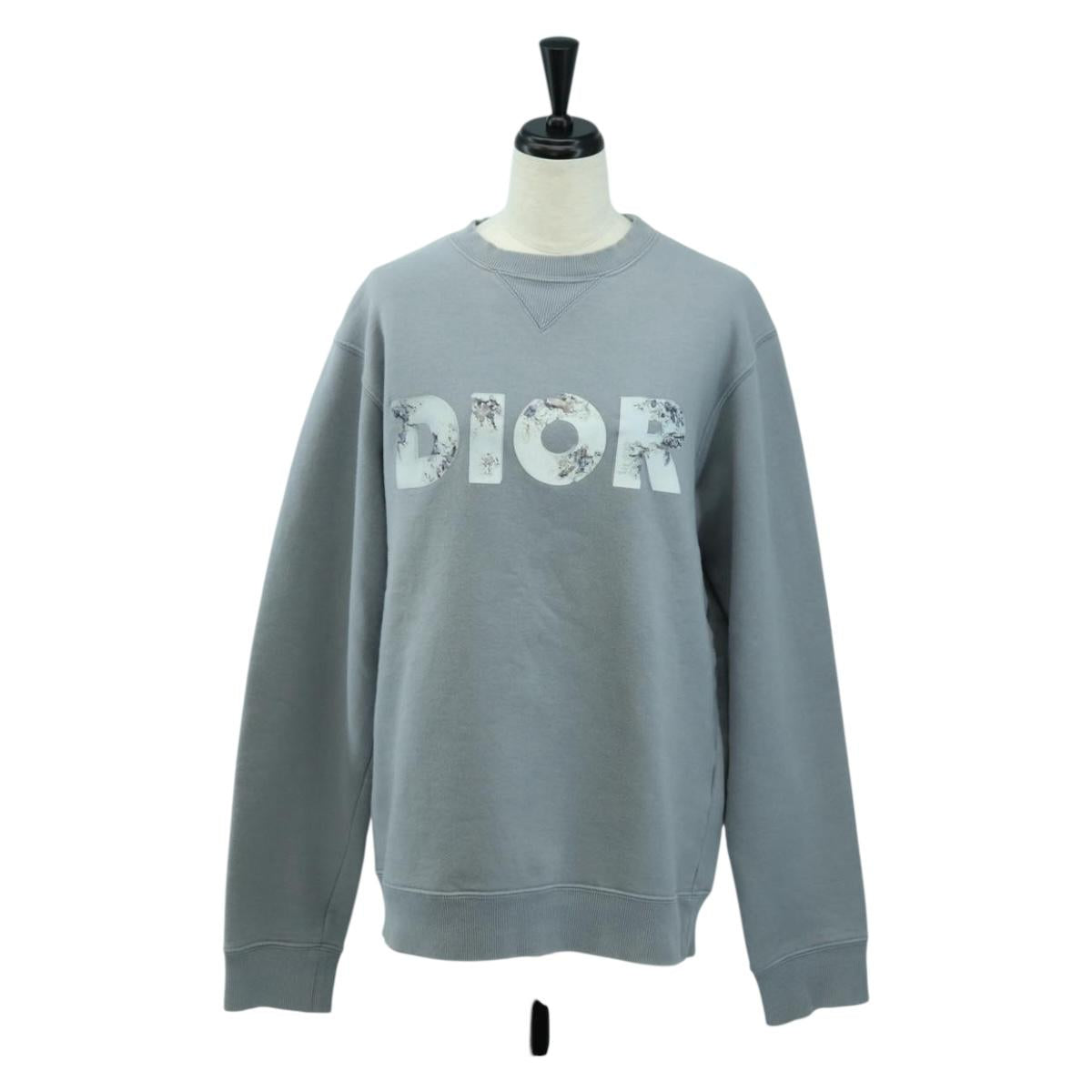Christian Dior Trainer Cotton Gray Auth 179654M