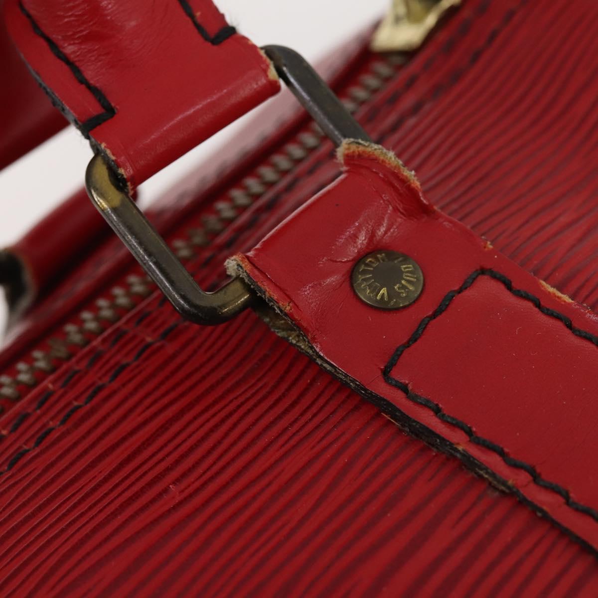 LOUIS VUITTON Epi Keepall 55 Boston Bag Red M42957 LV Auth 179665A