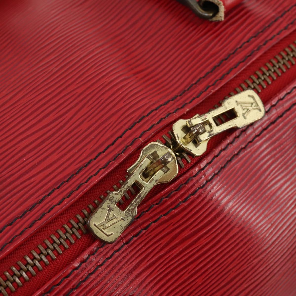 LOUIS VUITTON Epi Keepall 55 Boston Bag Red M42957 LV Auth 179665A