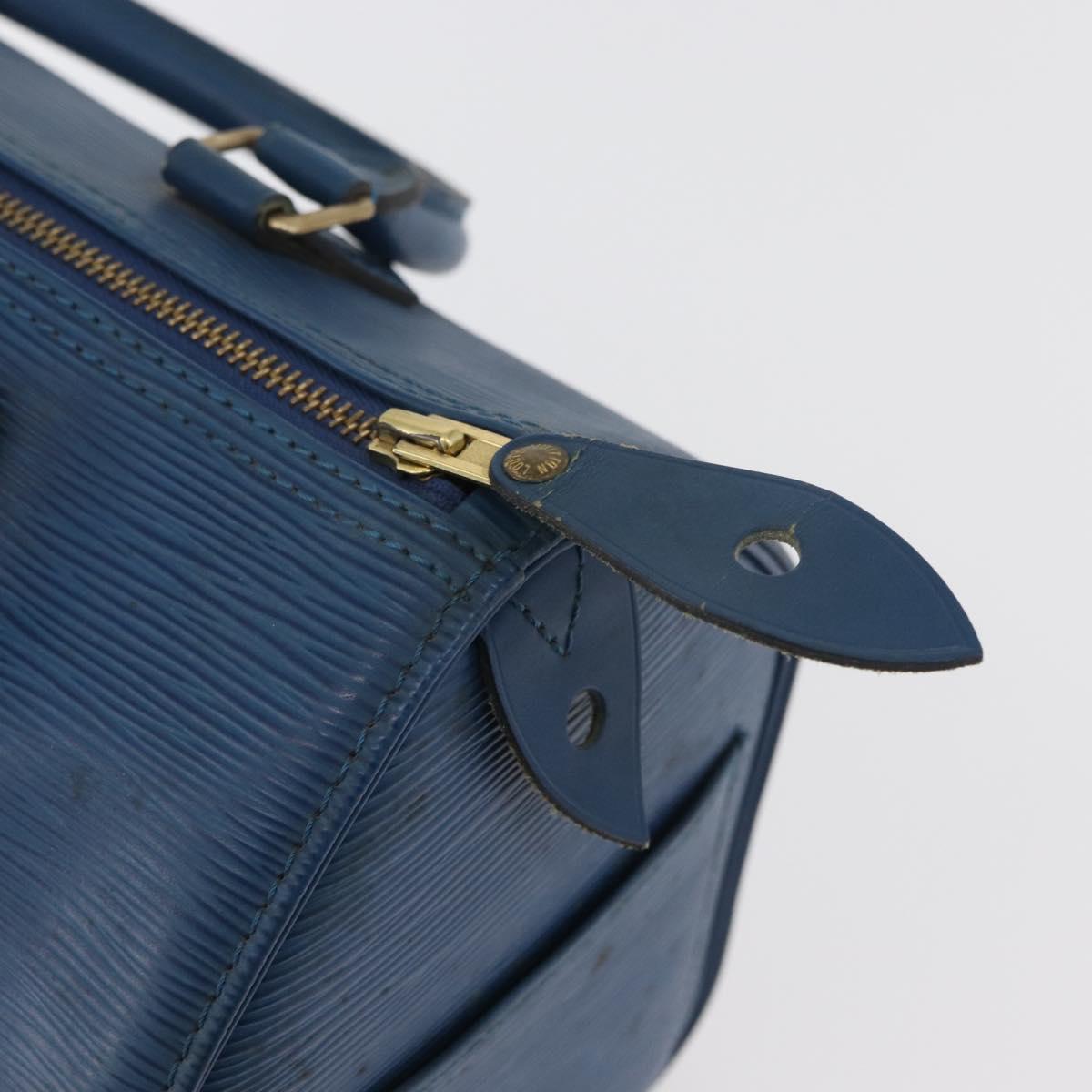 LOUIS VUITTON Epi Speedy 25 Hand Bag Toledo Blue M43015 LV Auth 179667A