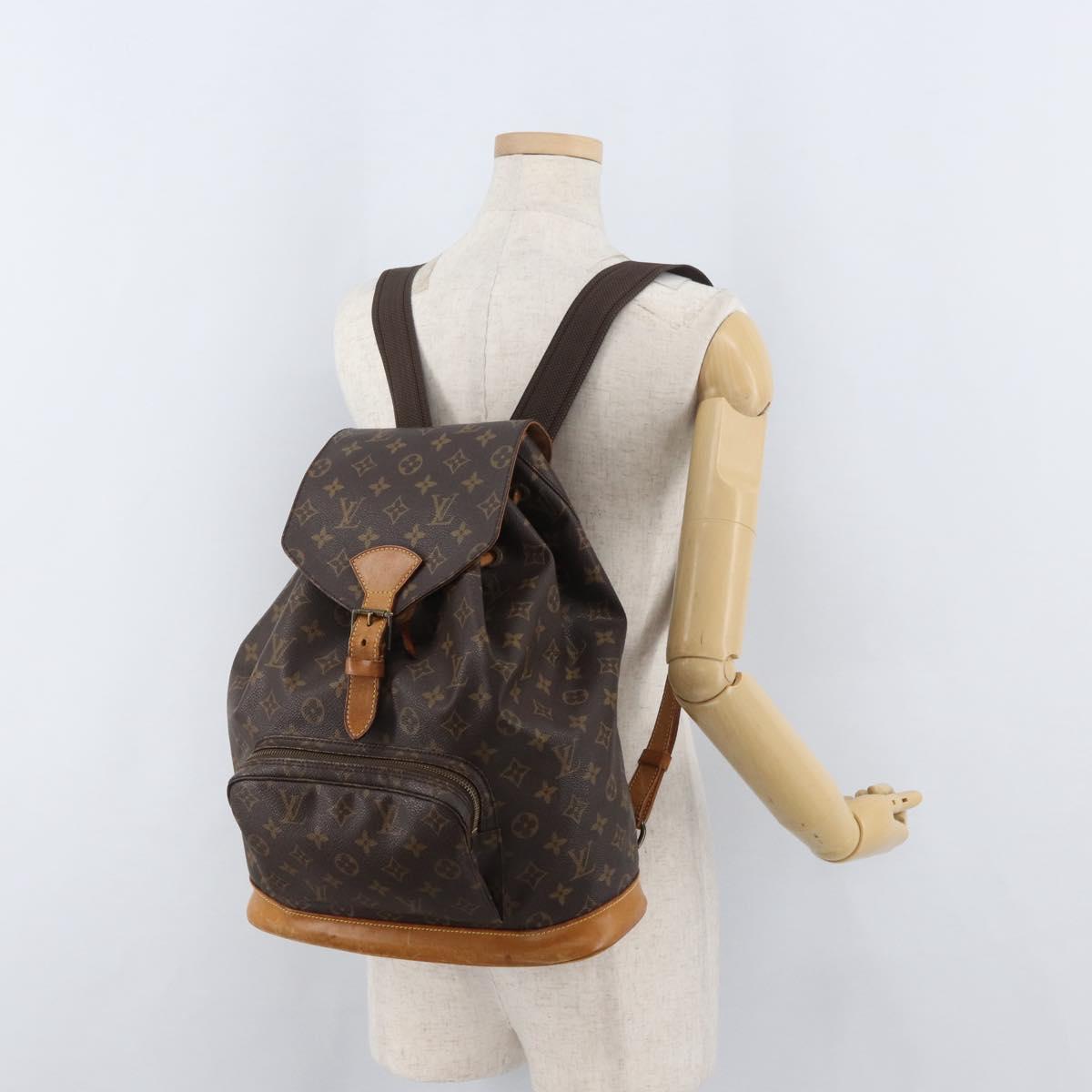 LOUIS VUITTON Monogram Montsouris GM Backpack M51135 LV Auth 179670