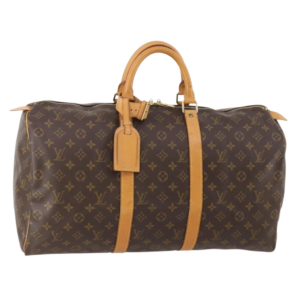 LOUIS VUITTON Monogram Keepall 50 Boston Bag M41426 LV Auth 179679A