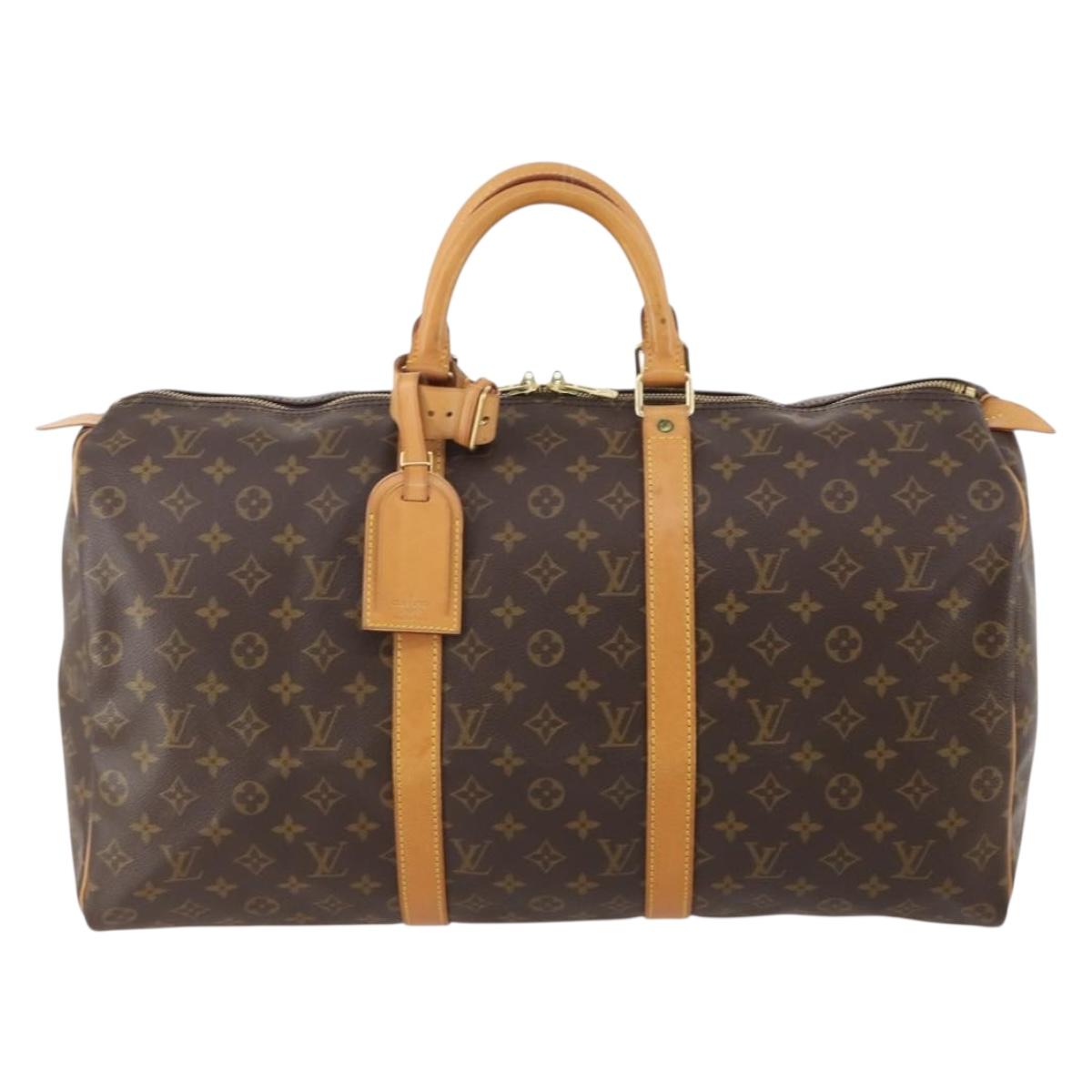 LOUIS VUITTON Monogram Keepall 50 Boston Bag M41426 LV Auth 179679A