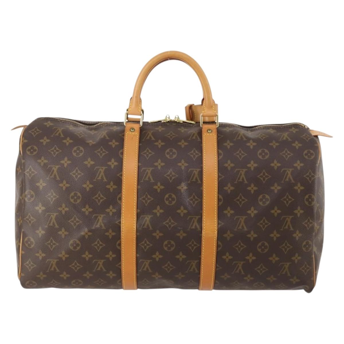 LOUIS VUITTON Monogram Keepall 50 Boston Bag M41426 LV Auth 179679A