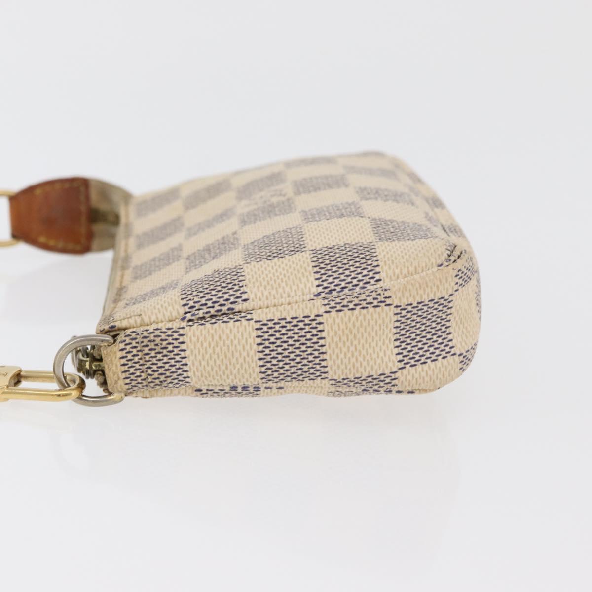 LOUIS VUITTON Damier Azur Mini Pochette Accessoires Pouch N63005 LV Auth 179688
