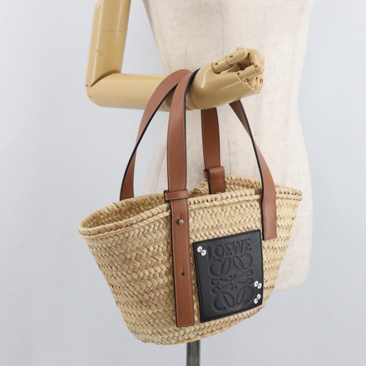 LOEWE Small Basket My Neighbor Totoro Makkuro Kurosuke Raffia Auth 179718SM