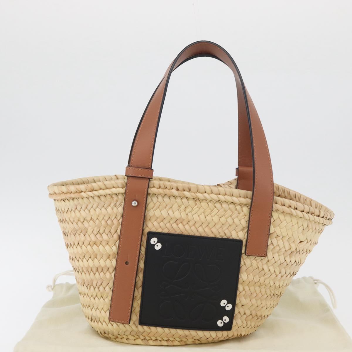 LOEWE Small Basket My Neighbor Totoro Makkuro Kurosuke Raffia Auth 179718SM
