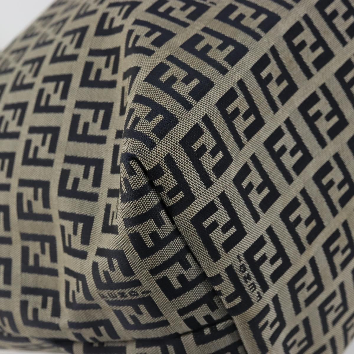 FENDI Zucchino Canvas Tote Bag Navy Auth 179732V
