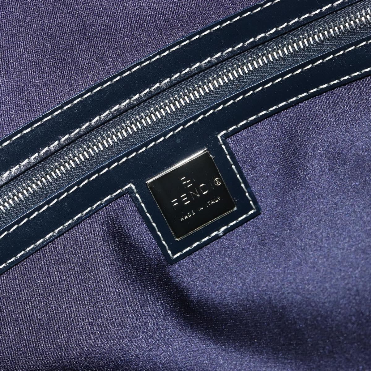 FENDI Zucchino Canvas Tote Bag Navy Auth 179732V