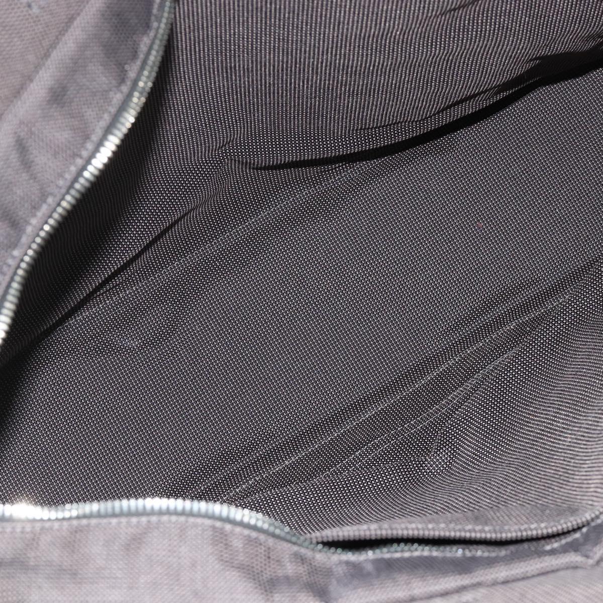 HERMES Her Line Tote MM Tote Bag Canvas Gray Silver Auth 179735A