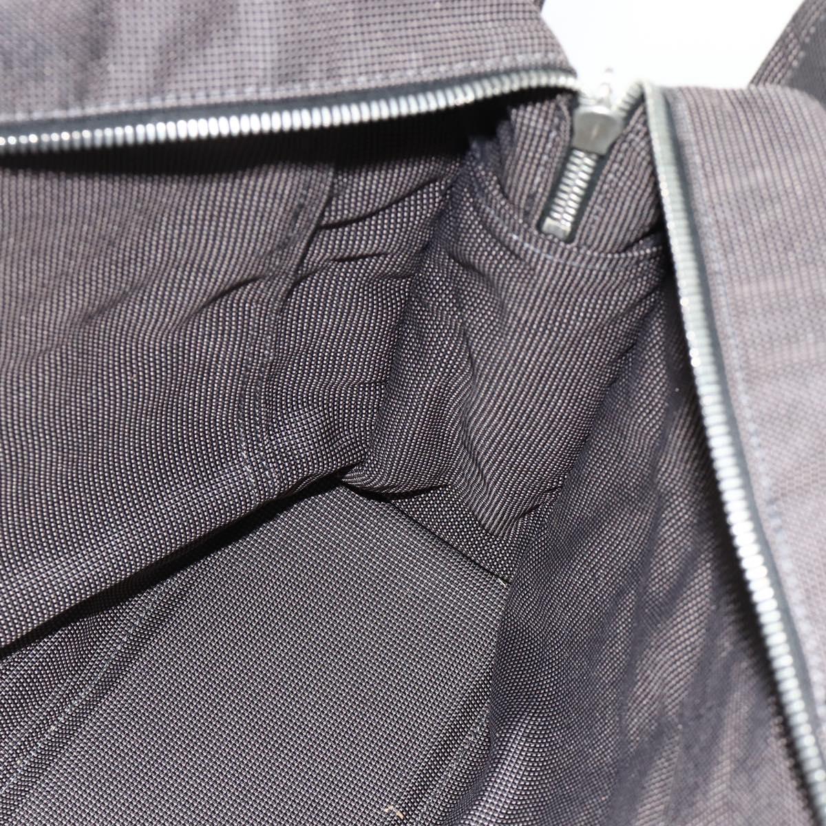 HERMES Her Line Tote MM Tote Bag Canvas Gray Silver Auth 179736A