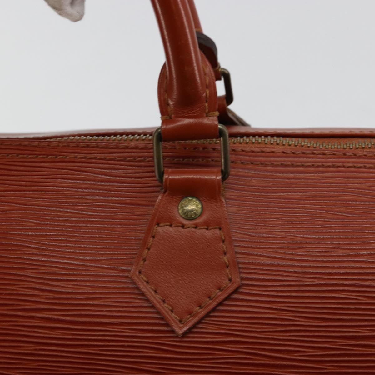 LOUIS VUITTON Epi Speedy 35 Hand Bag Brown Kenya M42993 LV Auth 179737A