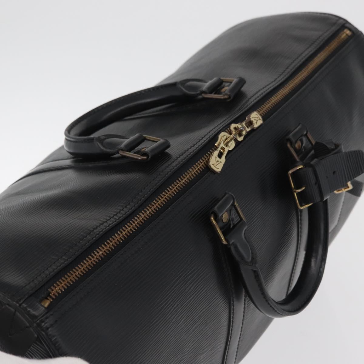 LOUIS VUITTON Epi Keepall 45 Boston Bag Black M42972 LV Auth 179739A