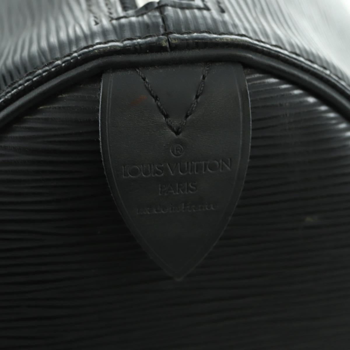 LOUIS VUITTON Epi Keepall 45 Boston Bag Black M42972 LV Auth 179740V