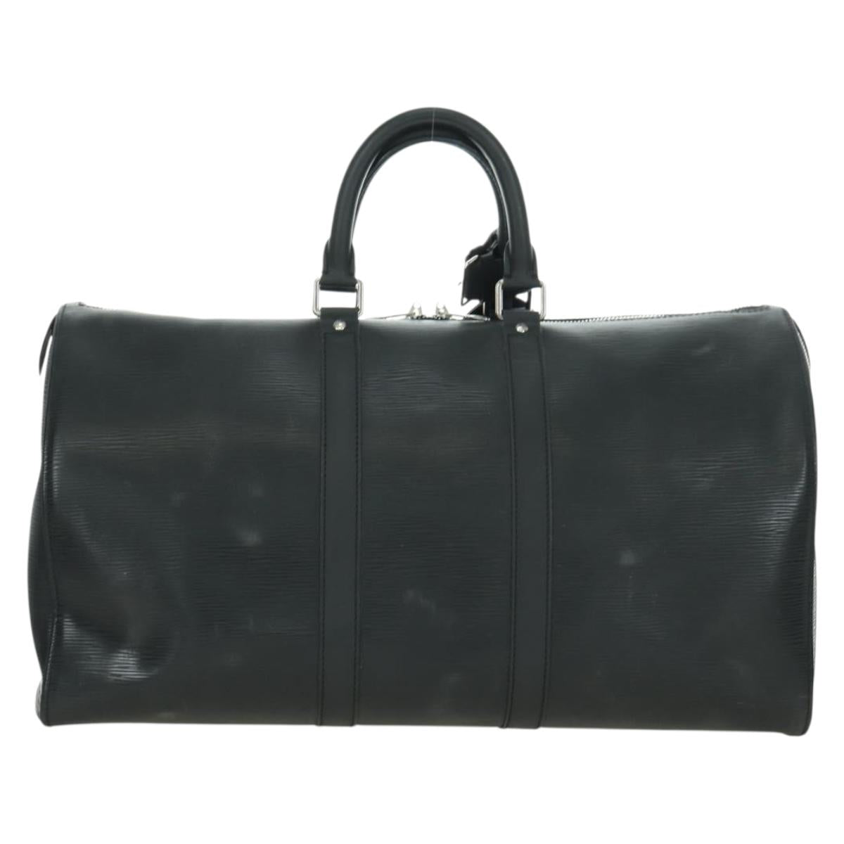 LOUIS VUITTON Epi Keepall 45 Boston Bag Black M42972 LV Auth 179740V