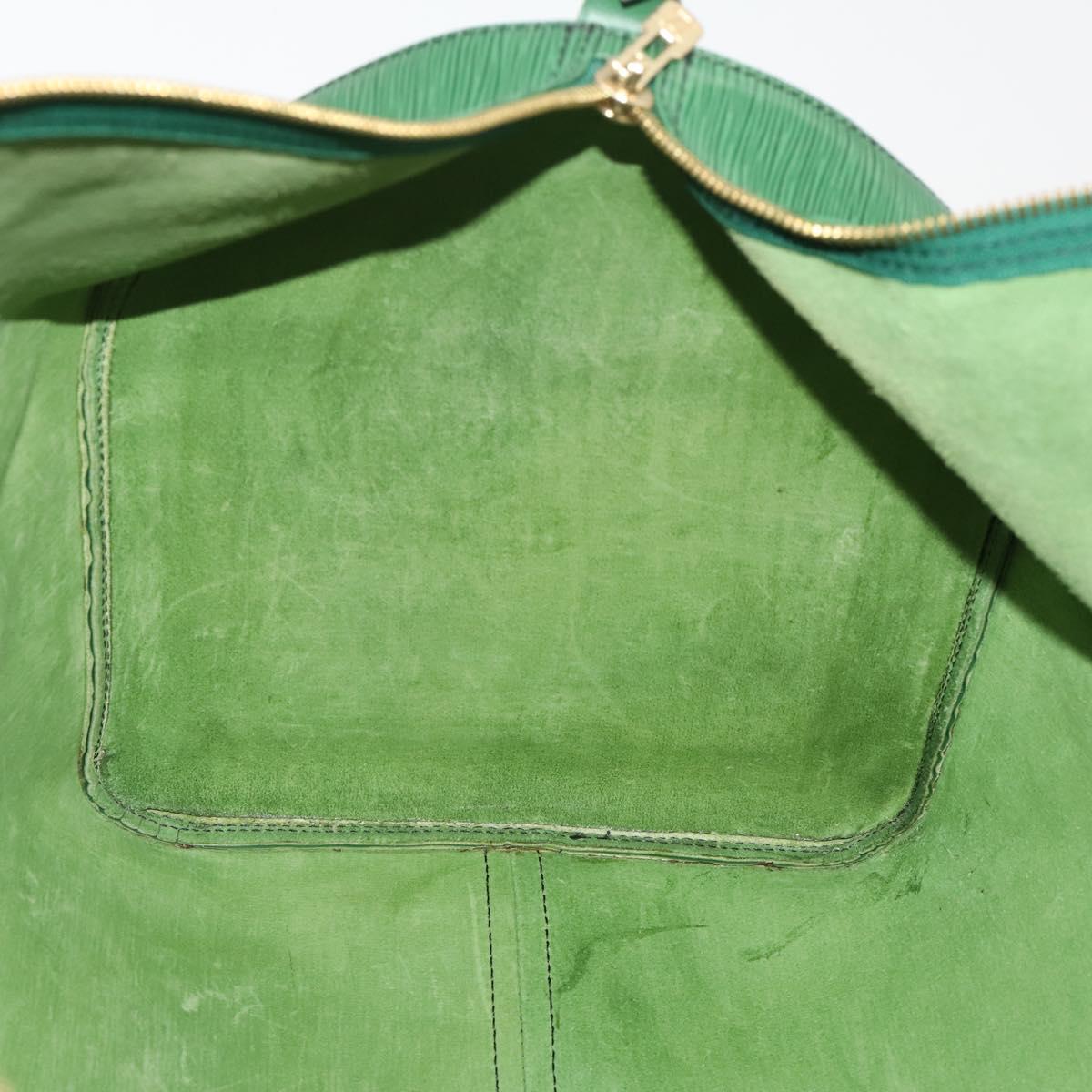 LOUIS VUITTON Epi Keepall 60 Boston Bag Green M42944 LV Auth 179741A