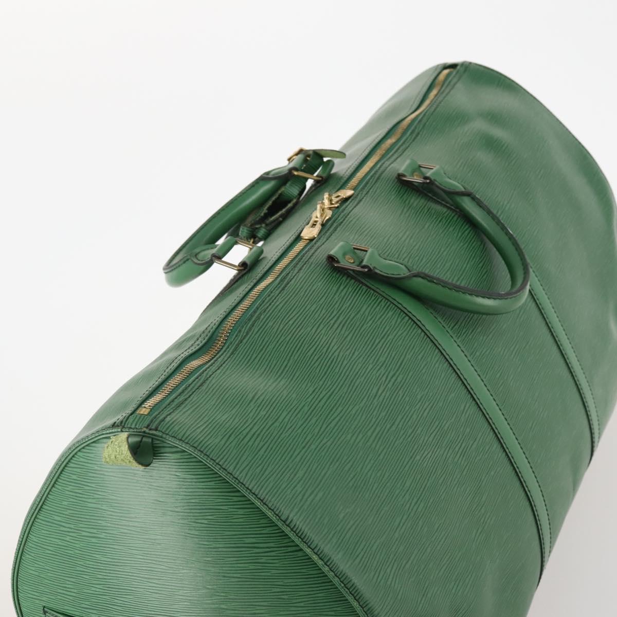 LOUIS VUITTON Epi Keepall 60 Boston Bag Green M42944 LV Auth 179741A