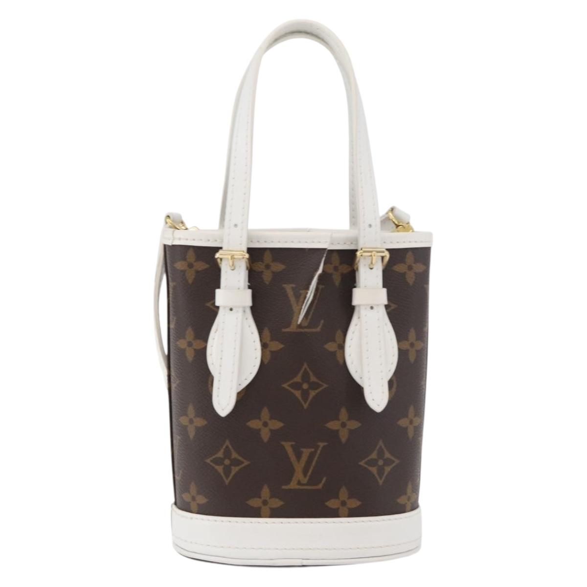 LOUIS VUITTON Monogram Nano Bucket Shoulder Bag M81489 LV Auth 179745
