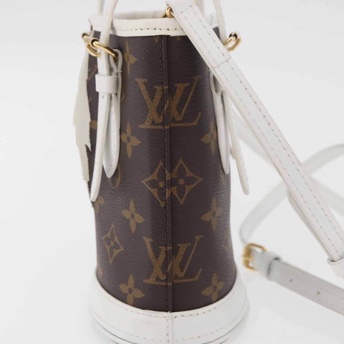 LOUIS VUITTON Monogram Nano Bucket Shoulder Bag M81489 LV Auth 179745