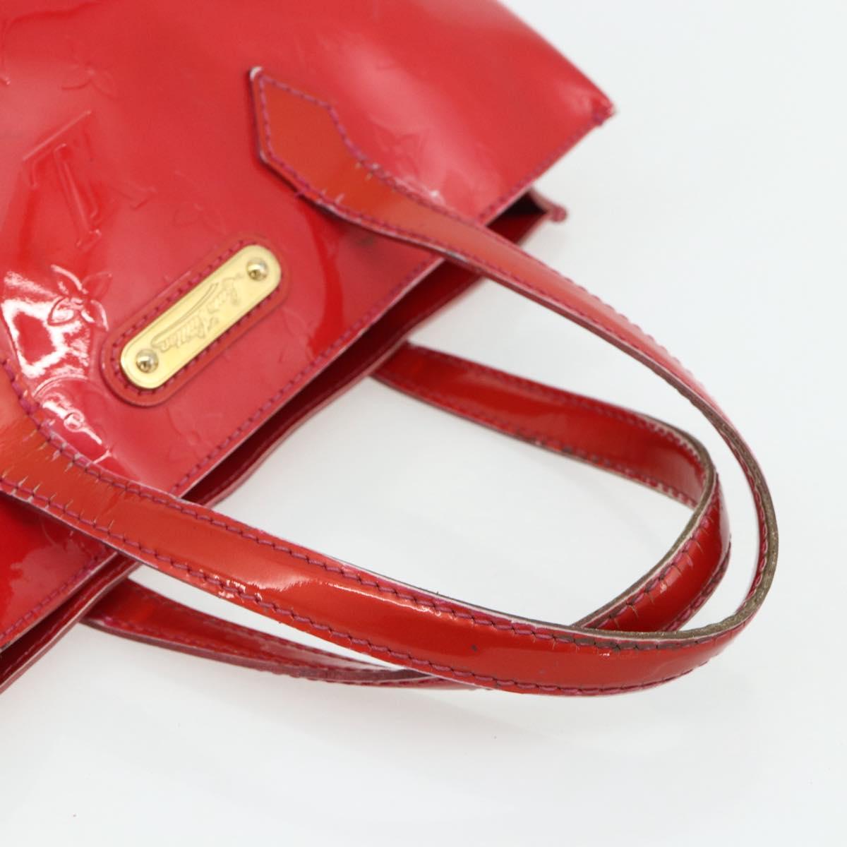 LOUIS VUITTON Monogram Vernis Wilshire PM Hand Bag Rose Pop M93643 Auth 179756
