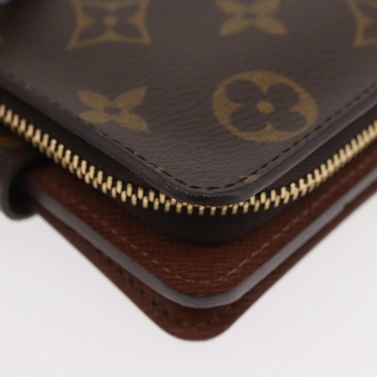 LOUIS VUITTON Monogram Compact Zip Wallet M61667 LV Auth 179767V