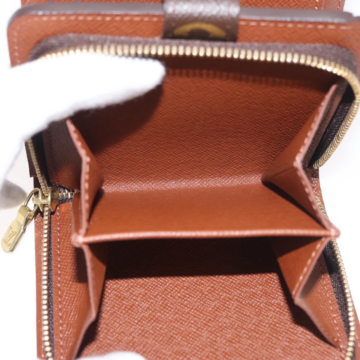 LOUIS VUITTON Monogram Compact Zip Wallet M61667 LV Auth 179767V
