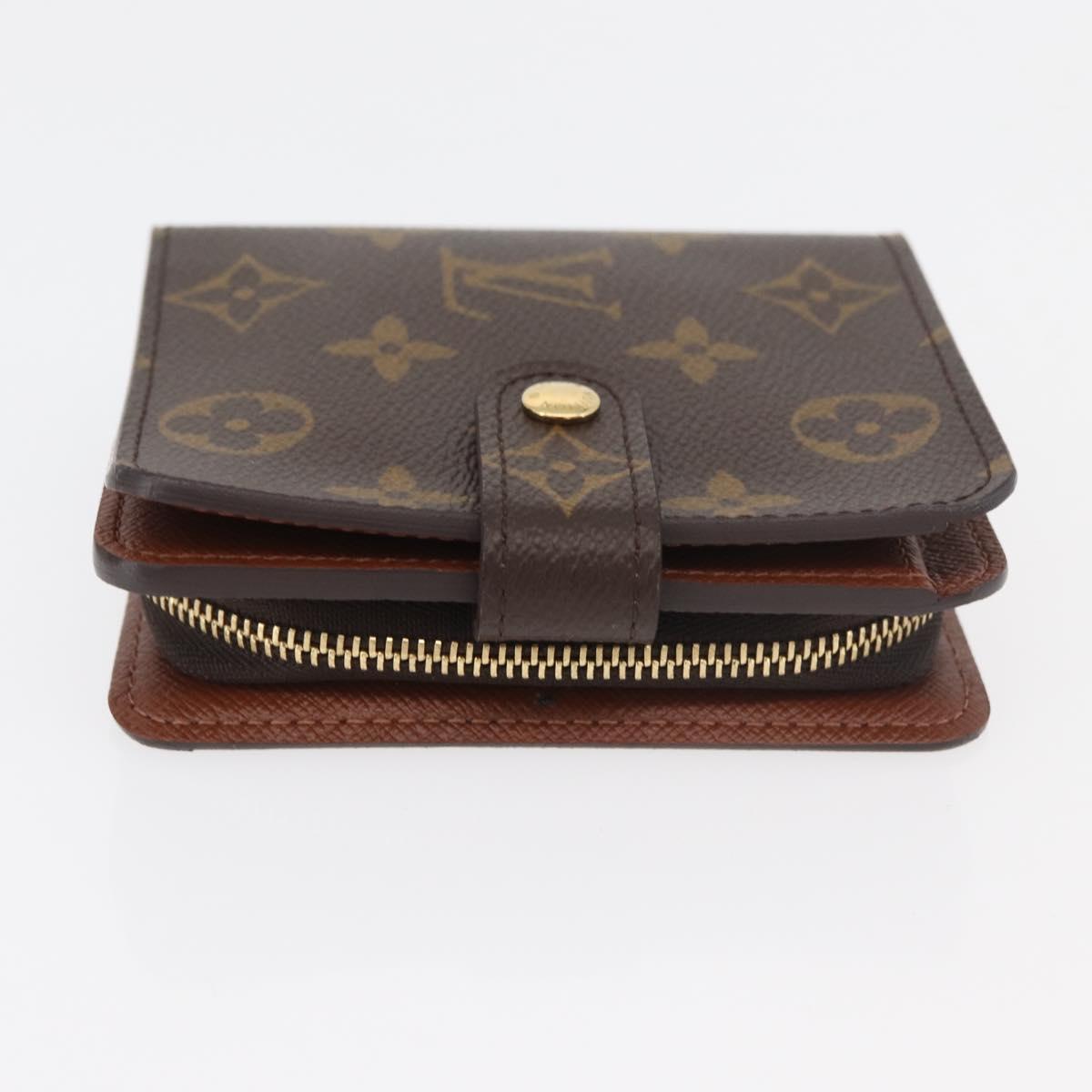 LOUIS VUITTON Monogram Compact Zip Wallet M61667 LV Auth 179767V