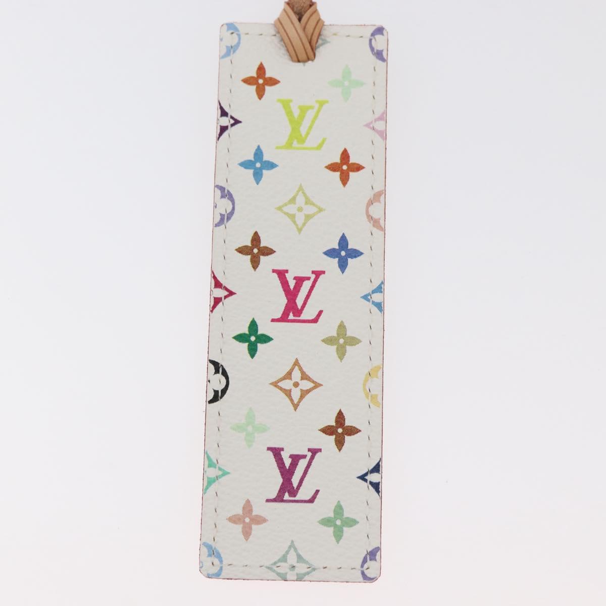LOUIS VUITTON Monogram Mark Page Kadu Bookmark White M99196 LV Auth 179768V