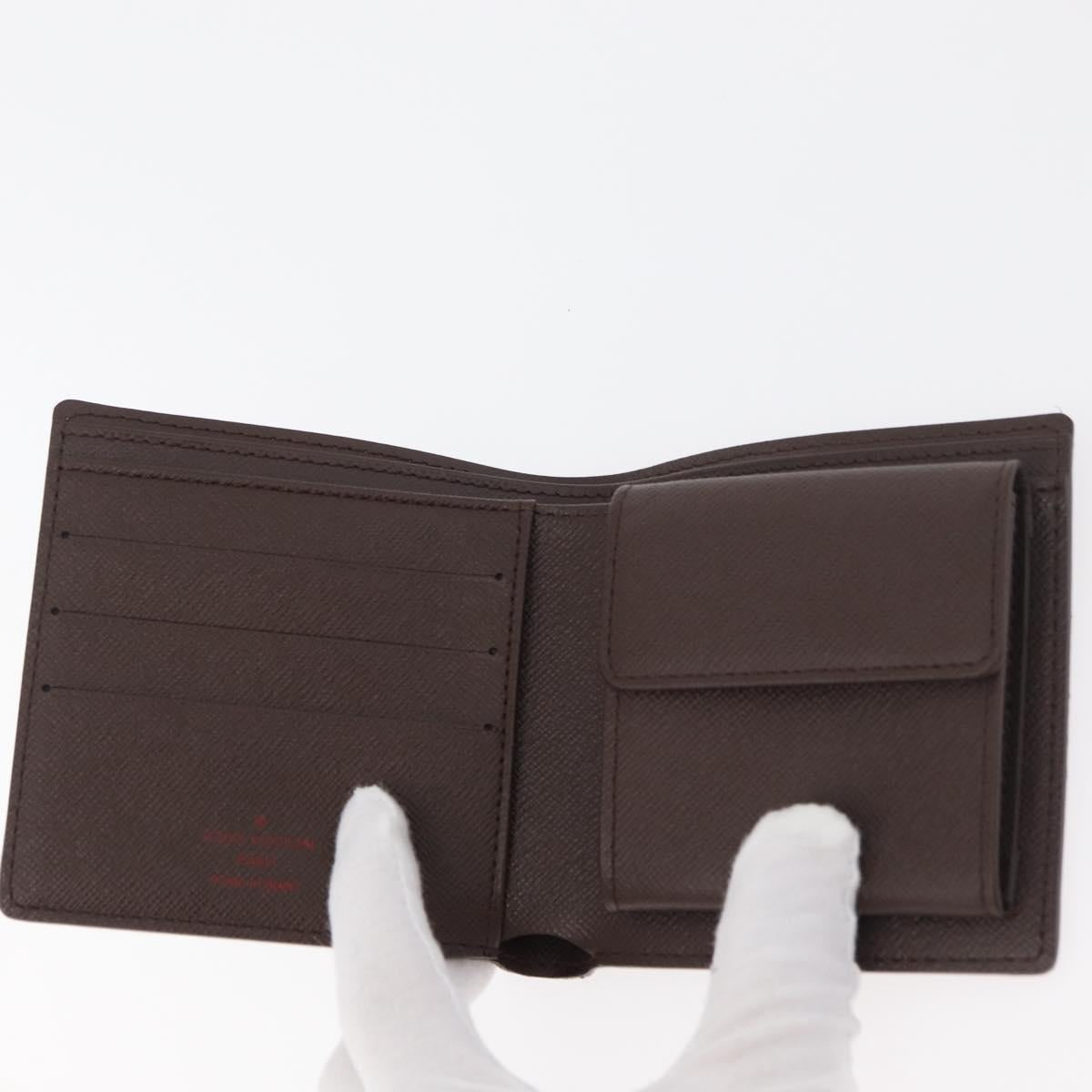 LOUIS VUITTON Damier Ebene Portefeuille Marco Bifold Wallet N61675 Auth 179769SAV
