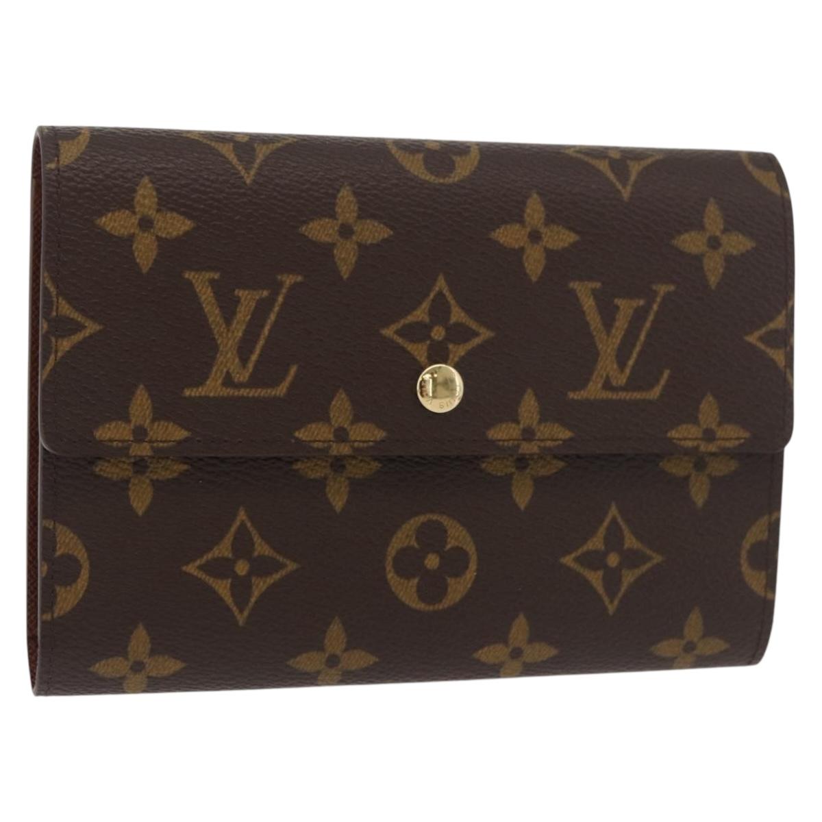 LOUIS VUITTON Monogram Porte Tresor Etui Papie Wallet M61202 LV Auth 179770V