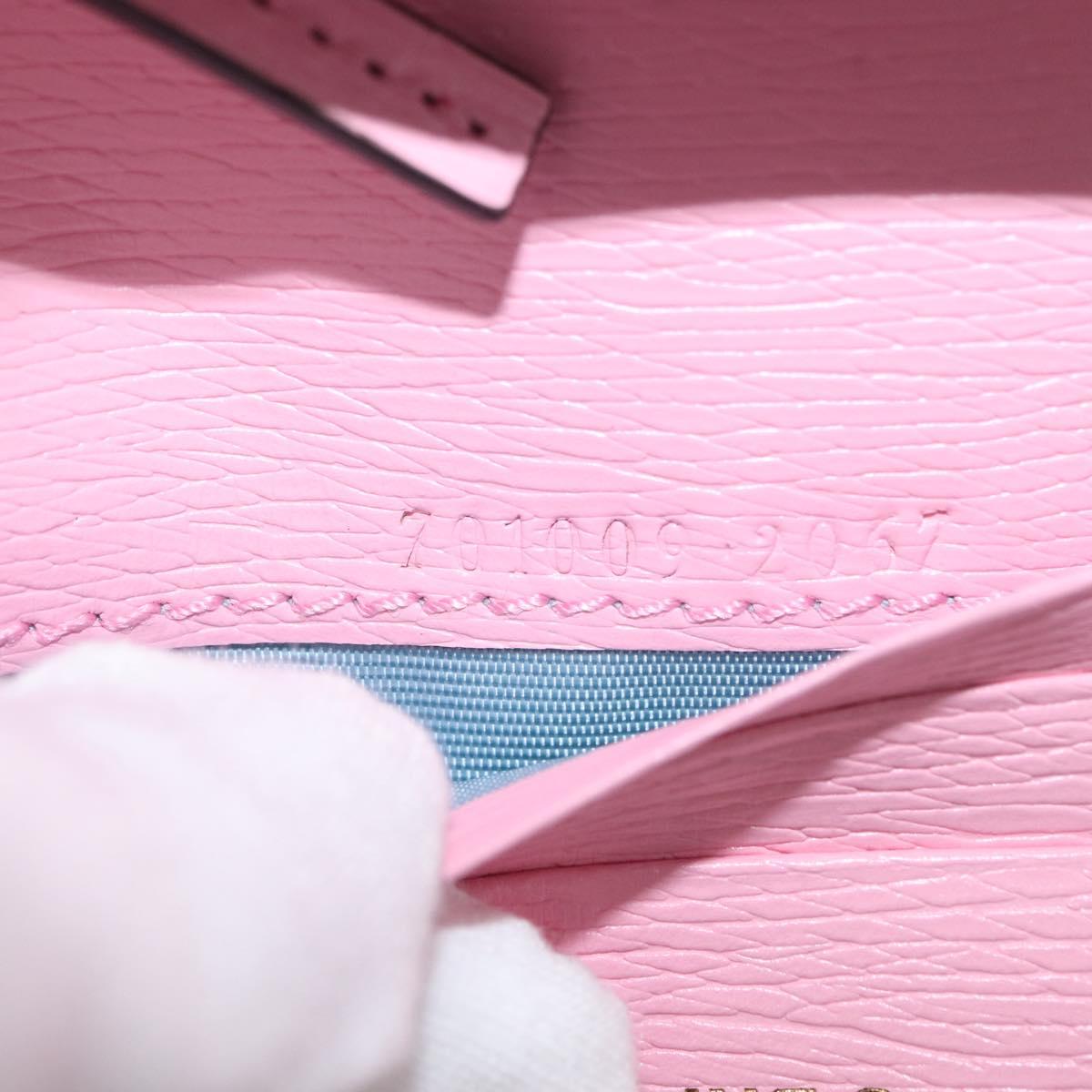 GUCCI Bananya Collaboration Compact Wallet Leather Pink 701009 2067 Auth 179774M